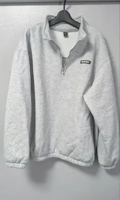 【SHEIN】 グレー ハーフジップスウェット メンズXL