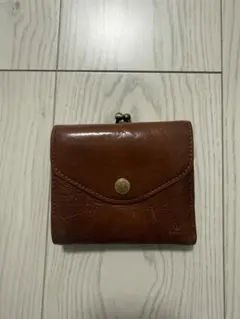 BELLIES YORK 三つ折り財布 がま口 ブラウン