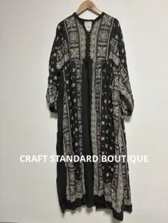 CRAFT STANDARD BOUTIQUE パネル柄ウエスト切替ワンピースのサムネイル