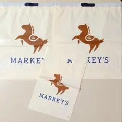 新品未使用 マーキーズ ショップ袋 ショッパー 3枚セット 大小