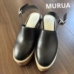 新品未使用 MURUAブラック厚底サンダル 36