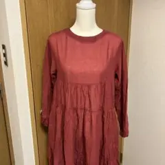 kapuwa コットンカディワンピース　長袖