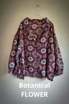 太めアーム　総柄シャツ　幾何学　個性的