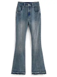 フリンジフレアデニムパンツ[cu513]