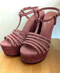 最終値下げ！新品★GUCCI ピンク ストラップサンダル　23cm/ 36