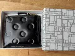 コムデギャルソン ポルカドットエンボス 薄型 L字ラウンドファスナー