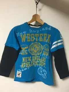 JEANING WILD 長袖カットソー 青　140cm