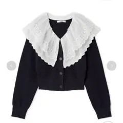 SNIDEL レースカラーニットプルオーバー