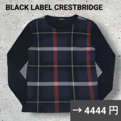 美品 BLACK LABEL CRESTBRIDGE チェック ロンT 紺 赤