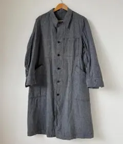 お*ブ様 ブラックシャンブレーコート　アトリエコート　ベルト付き お*ブ様 ブラックシャンブレーコート アトリエコート ベルト付き