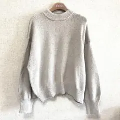 新品未使用！タグ付きライトグレーラメニットLL