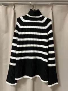 【H&M】リブニット タートルネック セーター