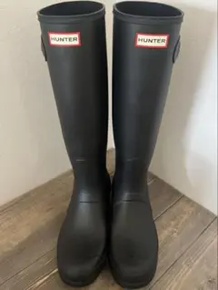 HUNTER ブラック レインブーツ UK6 25㎝