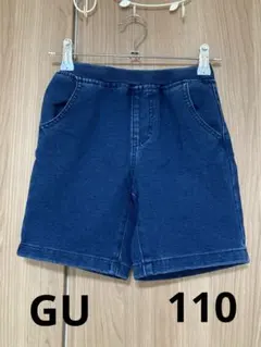 美品　GU デニムショートパンツ 110 ストレッチ