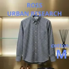 ​ROSSO アーバンリサーチ ギンガムチェック ボタンダウンシャツ M 紺