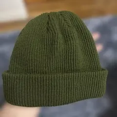 【値下げ】キッズ　ニット帽 カーキ