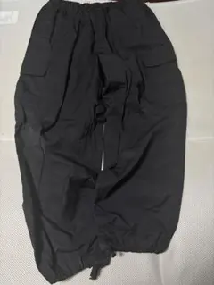 ま*ん様 citenシテンカーゴパンツブラック黒ミリタリーナイロンコットン
