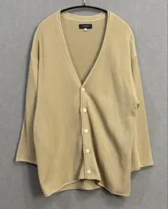 【極美品】BACK NUMBER Vネック ニットカーディガン ベージュ XL