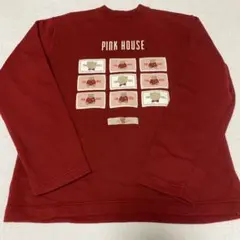 PINK HOUSE 赤 トレーナー　Lサイズ