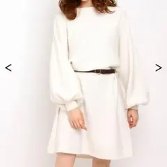 スナイデル ベルティッドニットワンピース