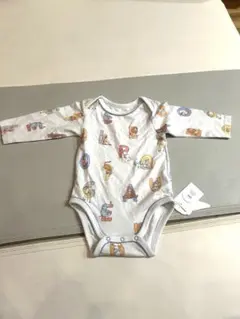 ジェラートピケ　アルファベット柄 ボディスーツ 70cm