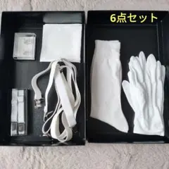 新郎タキシード用ホワイトアクセサリー6点セット