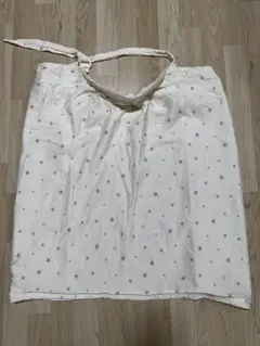 PUPPAPUPO 授乳ケープ 星柄 アイボリー ワイヤー付き 収納ポーチ付