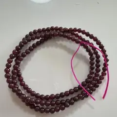 【天然石ブレスレット♡ガーネット 3連タイプ】