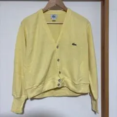 80s〜90s IZOD LACOSTE カーディガン　黄