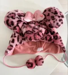 ミニー ヒョウ柄 ファンキャップ