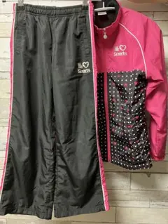 女児ジャージ上下　女の子水玉ミッキー柄　上150センチ下130センチ　ジャージ