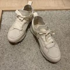 +diana ラメ入りベージュスニーカー　23.5cm