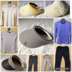 ✴︎美品✴︎【ゴルフ10点セット】レディース　サンバイザー，スポーツウェアetc.