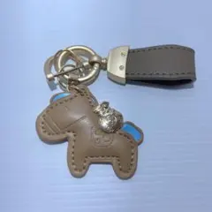馬 開運 キーホルダー チャーム付き