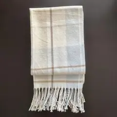 Honeys チェック柄マフラー　ブルー系