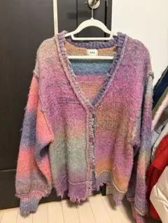 W.W.O マルチカラー グラデーション ニットカーディガンのサムネイル