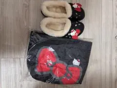 ハローキティ フリースクロックス ハローキティ　ふんわりリボントート