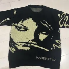 ニット ストリート 海外ストリート y2k 顔面 ニット たばこ ユニセックス