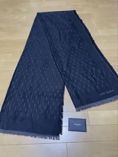 サンローラン ラージサイズYSL モノグラム　マフラー　ショール　スカーフ