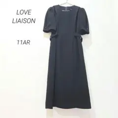 ラブリエゾン ワンピーススーツ フォーマル　喪服 ベルト付き 11AR 裏地あり