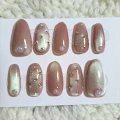 グラデーションピンクネイルチップ10個セット