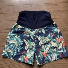 トロピカル柄 ハイウエスト ショートパンツ ヨガパンツ　スポーツ