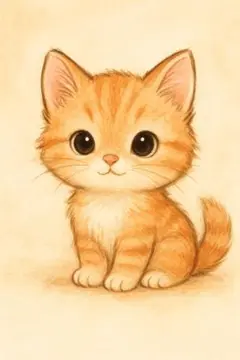 かわいいオレンジ猫のイラスト