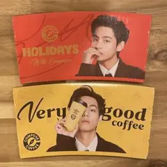 韓国 COMPOSE COFFEE V カップホルダー 2枚 ホリデー 2025