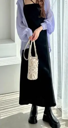 GRL パット付きダブルストラップキャミワンピース［dk996］