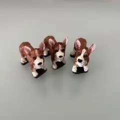 コーギー 置物 3体セット