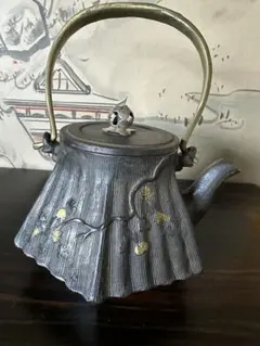 純銀製 龍鳳文 鎚目紋 湯沸 銀瓶 煎茶道具 - メルカリ