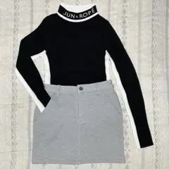 JUN&ROPE ジュン&ロペ　ニットセーター、スカートセット上下S JUN&ROPE ジュン&ロペ ニットセーター、スカートセット上下S