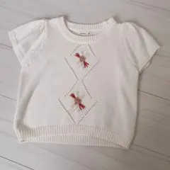 【新品】the.lala アイボリー刺繍セーター M