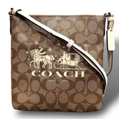 美品 COACH コーチ ショルダーバッグ シグネチャー 馬車 斜めがけ 肩掛け